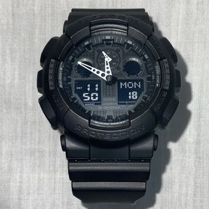 Casio G-Shock 5081 GA-100 Black With White Hands Watch Wristwatch